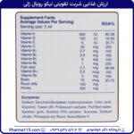 ارزش غذایی شربت تقویتی لیکو رویال ژلی 250 میلی لیتر