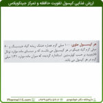 ارزش غذایی کپسول تقویت حافظه و تمرکز جینکوپلاس